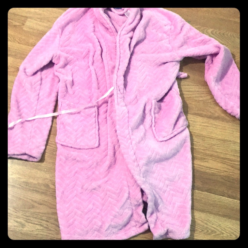 Pink fluffy robe